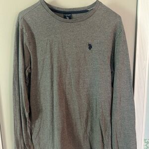 U.S. Polo Assn. Men's Heather Gray Long Sleeve Tee